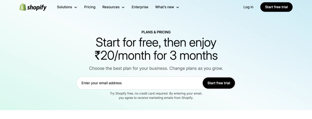 Shopify-plan