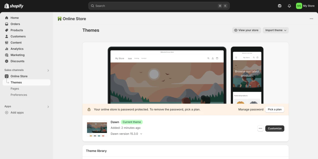 Shopify-theme-page