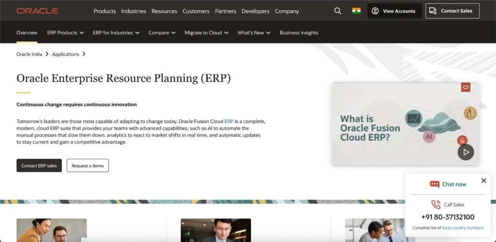 Oracle-an-erp-for-managing-remote-teams-home-page-view