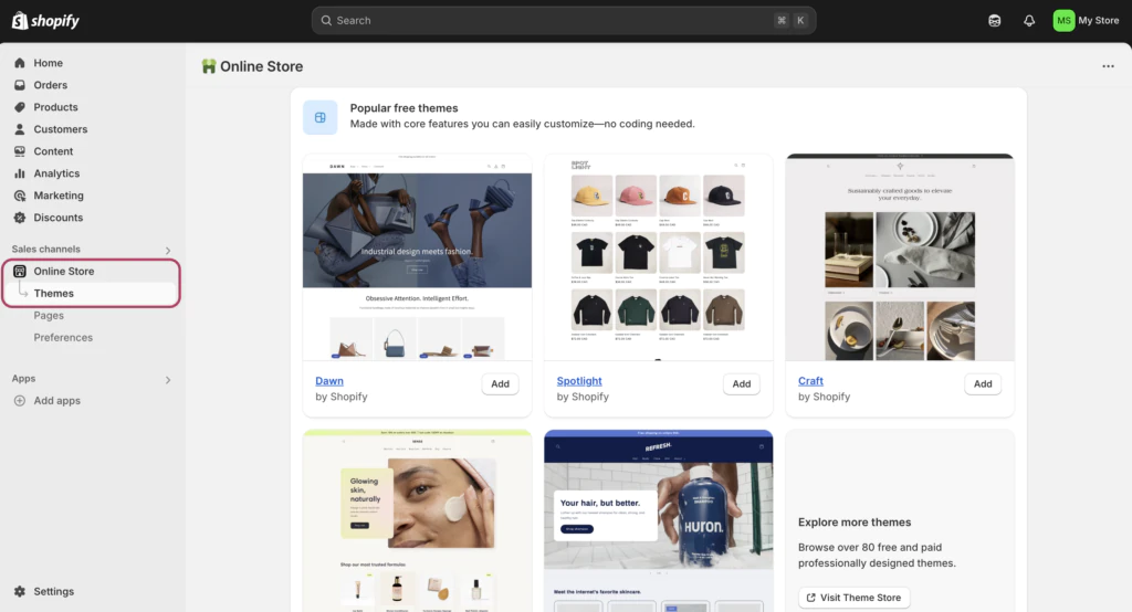 Pick and customize shopify-theme