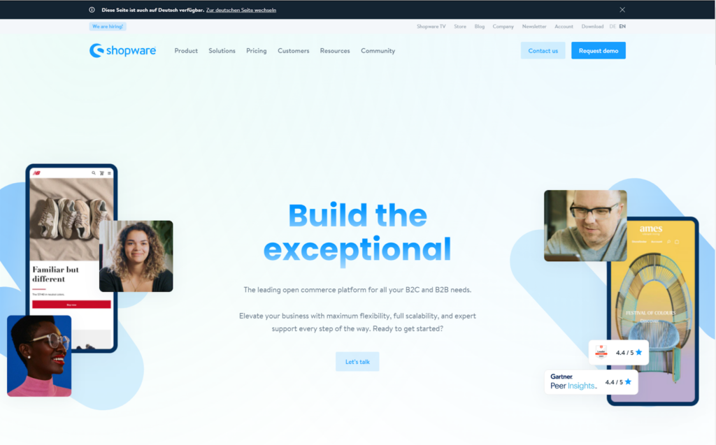 shopware-home-page