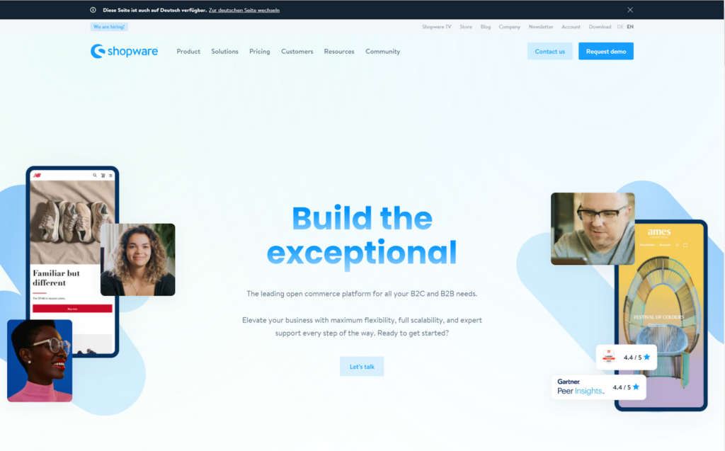 shopware-home-page